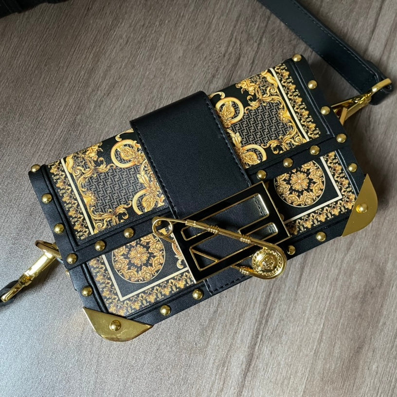 FENDI VERSACE コラボ レザーバッグ