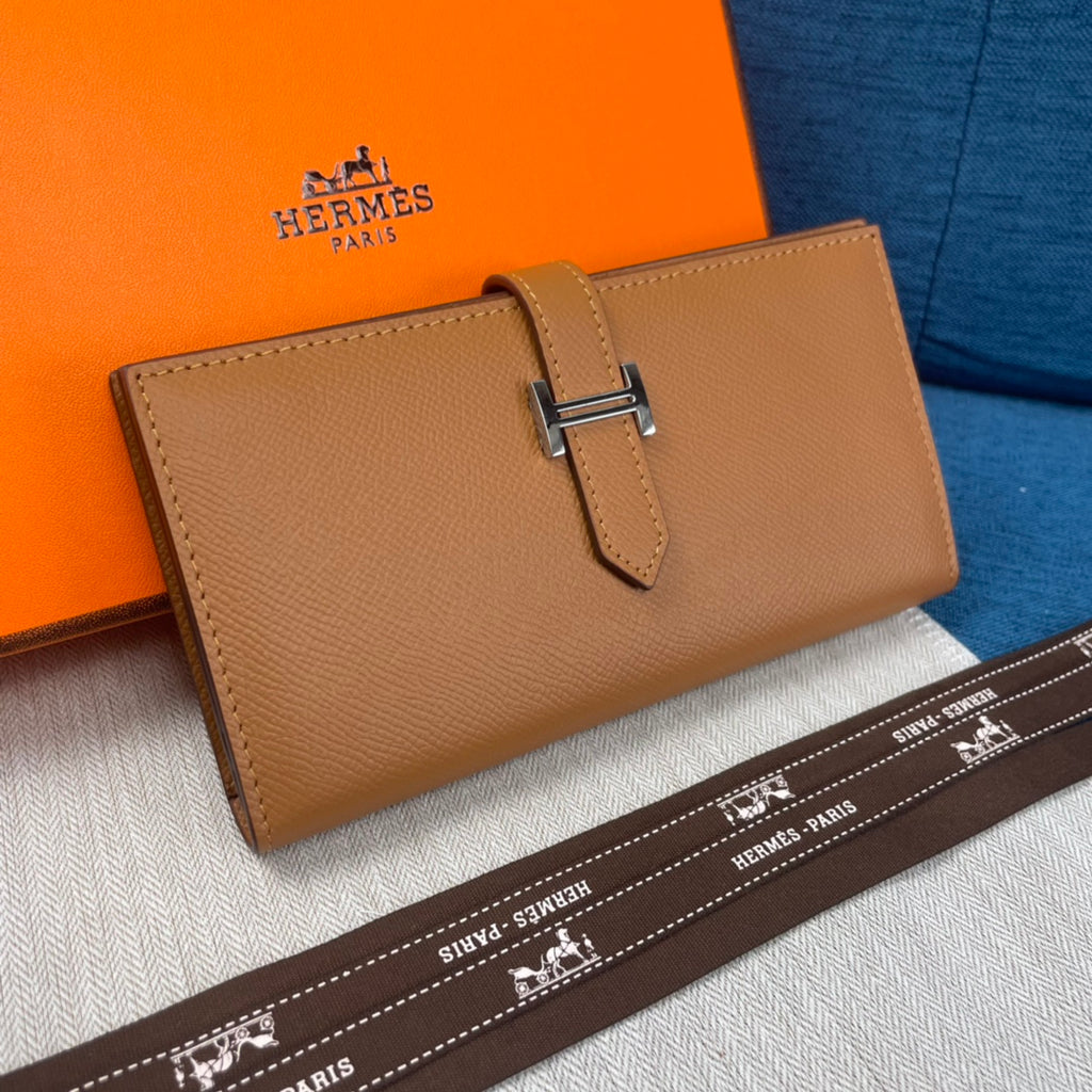 エルメス ベアンスフレ ゴールド ヴォーエプソン シルバー金具