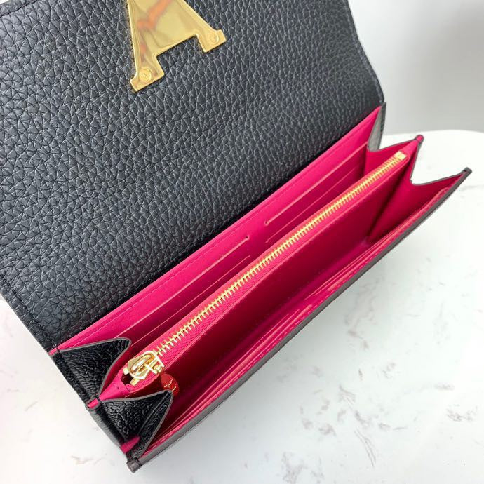 ルイヴィトン ポルトフォイユ カプシーヌ トリヨン ノワール