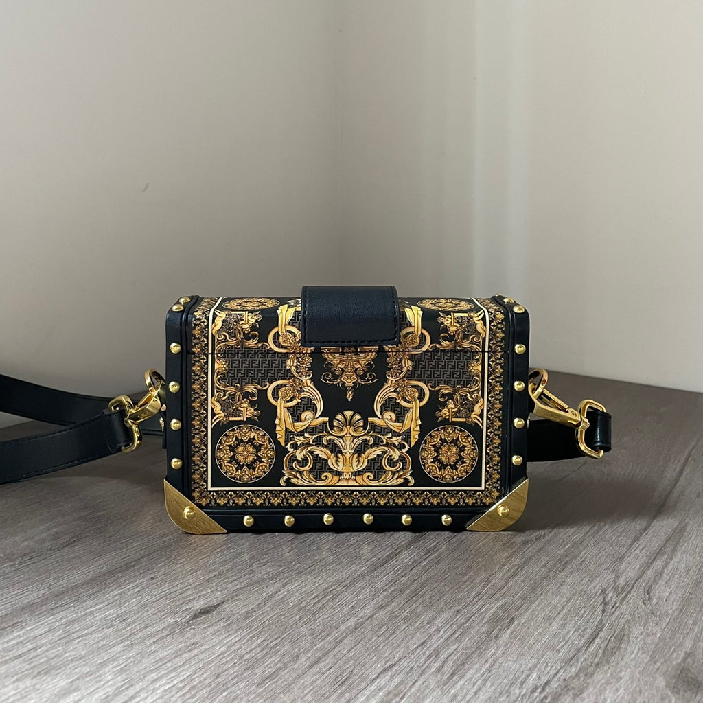 FENDI VERSACE コラボ レザーバッグ